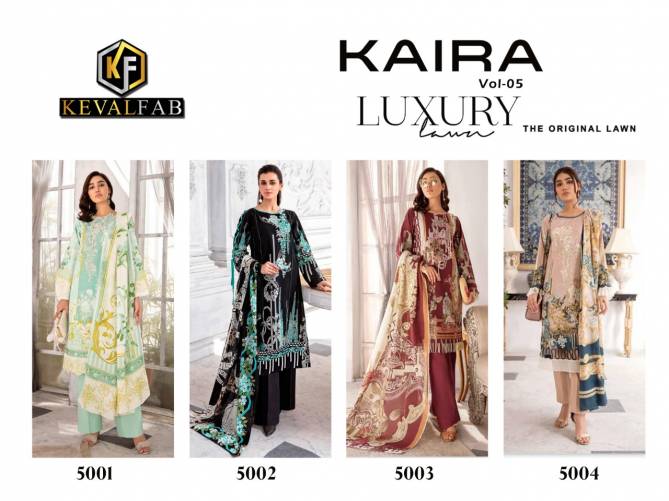 Keval Kaira 5 Karachi Cotton Casual Wear Printed Designer Dress Material Collection
